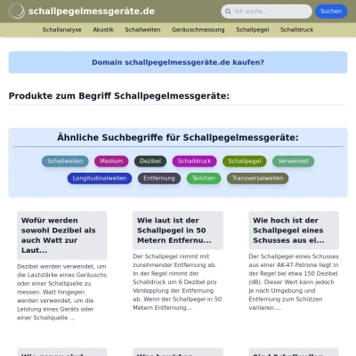 Screenshot schallpegelmessgeräte.de