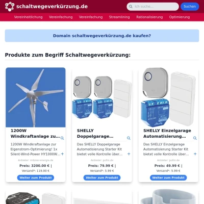 Screenshot schaltwegeverkürzung.de