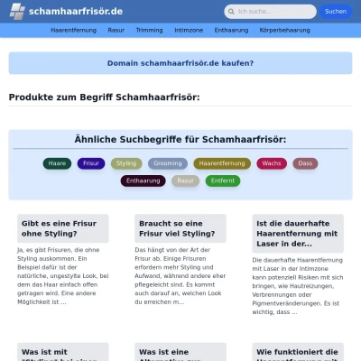 Screenshot schamhaarfrisör.de