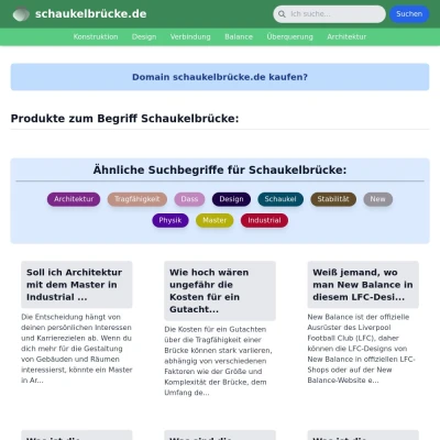 Screenshot schaukelbrücke.de