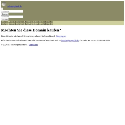 Screenshot schaumgebäck.de