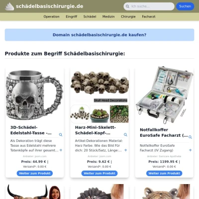 Screenshot schädelbasischirurgie.de