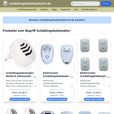 Screenshot schädlingsbekämpfer24.de