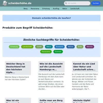 Screenshot scheiderhöhe.de