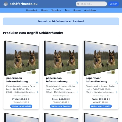 Screenshot schäferhunde.eu