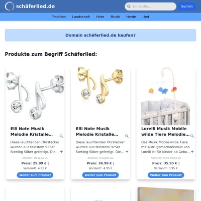 Screenshot schäferlied.de