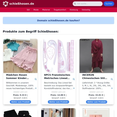 Screenshot schießhosen.de