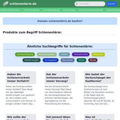 Screenshot schienenlärm.de