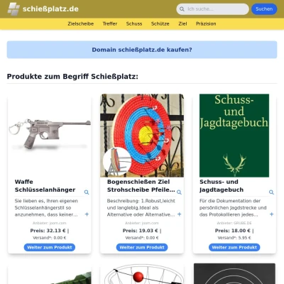 Screenshot schießplatz.de