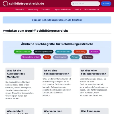 Screenshot schildbürgerstreich.de