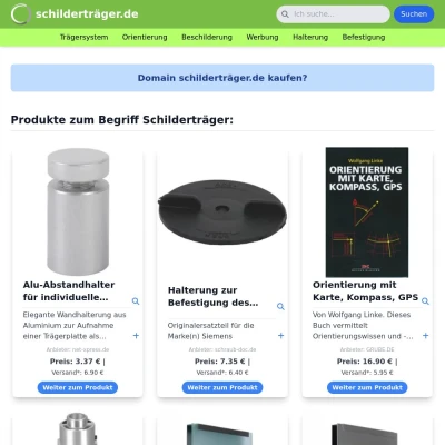 Screenshot schilderträger.de