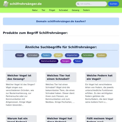 Screenshot schilfrohrsänger.de