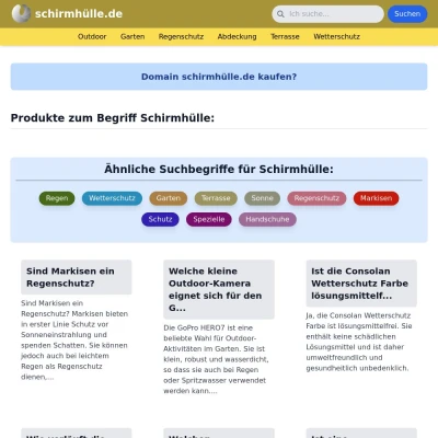 Screenshot schirmhülle.de