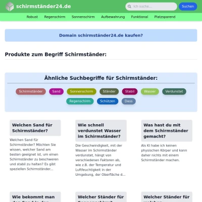 Screenshot schirmständer24.de