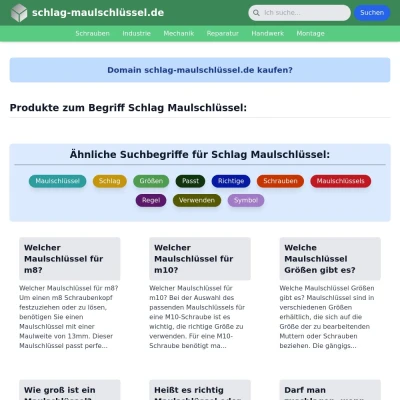 Screenshot schlag-maulschlüssel.de