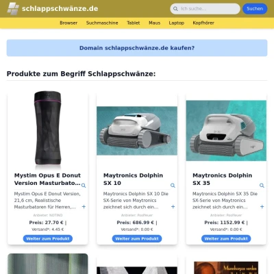 Screenshot schlappschwänze.de