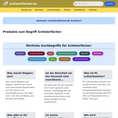 Screenshot schleierfächer.de