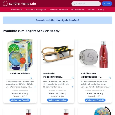 Screenshot schüler-handy.de