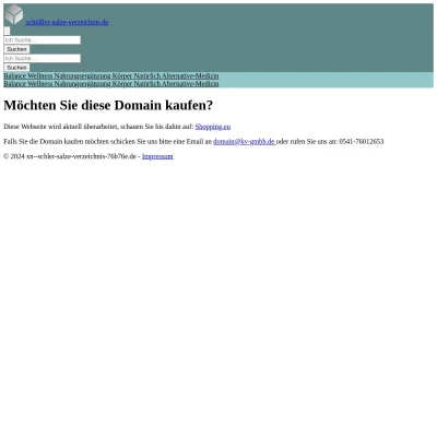 Screenshot schüßler-salze-verzeichnis.de