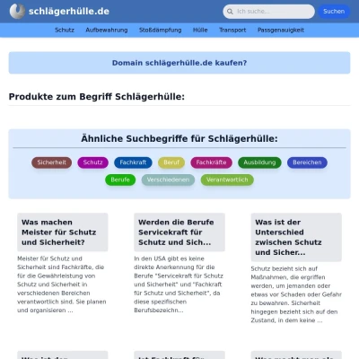 Screenshot schlägerhülle.de