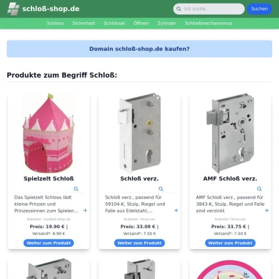 Screenshot schloß-shop.de