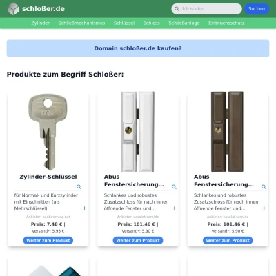 Screenshot schloßer.de