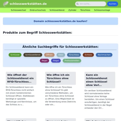 Screenshot schlosswerkstätten.de