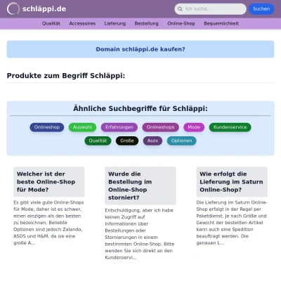 Screenshot schläppi.de