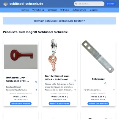 Screenshot schlüssel-schrank.de