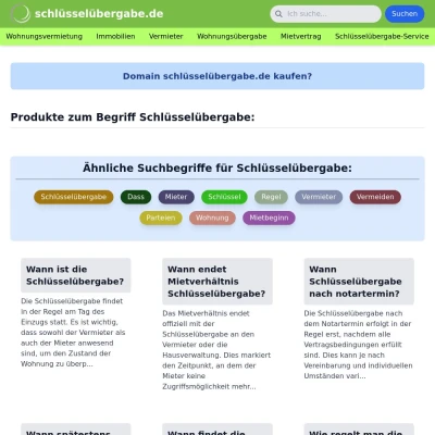 Screenshot schlüsselübergabe.de