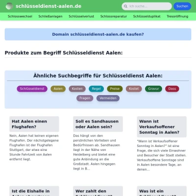 Screenshot schlüsseldienst-aalen.de