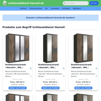 Screenshot schlüsseldienst-hennef.de