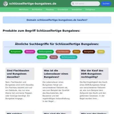 Screenshot schlüsselfertige-bungalows.de