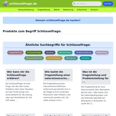 Screenshot schlüsselfrage.de