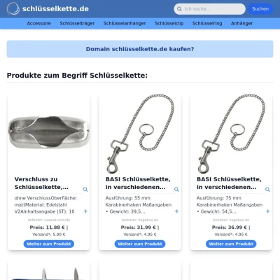 Screenshot schlüsselkette.de