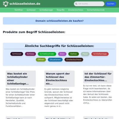 Screenshot schlüsselleisten.de