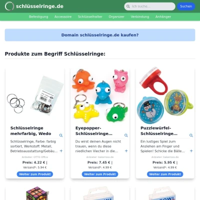 Screenshot schlüsselringe.de