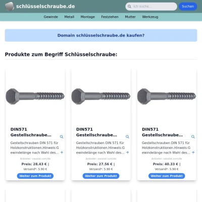 Screenshot schlüsselschraube.de