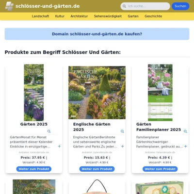Screenshot schlösser-und-gärten.de