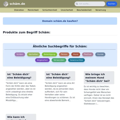 Screenshot schäm.de