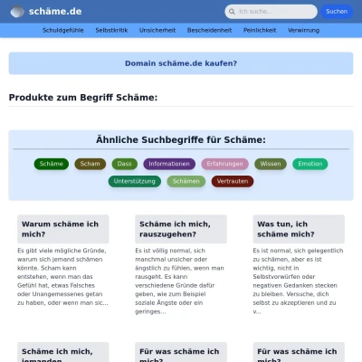 Screenshot schäme.de