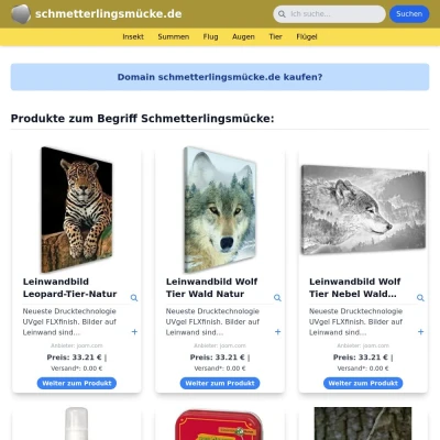 Screenshot schmetterlingsmücke.de