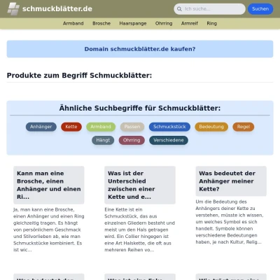 Screenshot schmuckblätter.de