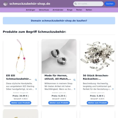 Screenshot schmuckzubehör-shop.de