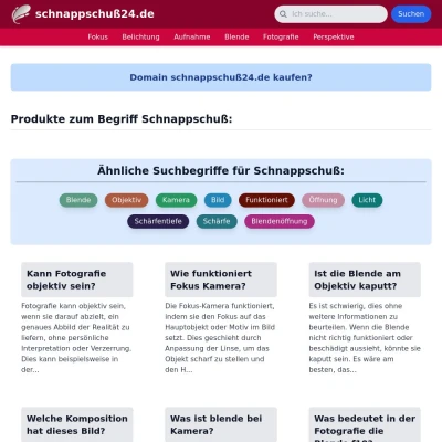 Screenshot schnappschuß24.de