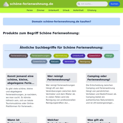 Screenshot schöne-ferienwohnung.de