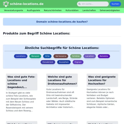 Screenshot schöne-locations.de