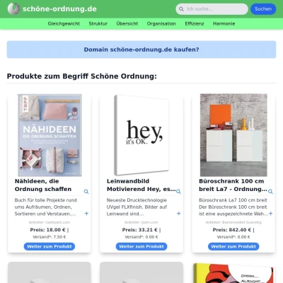 Screenshot schöne-ordnung.de