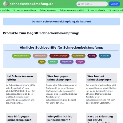 Screenshot schneckenbekämpfung.de