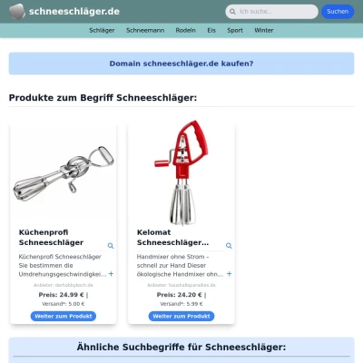 Screenshot schneeschläger.de